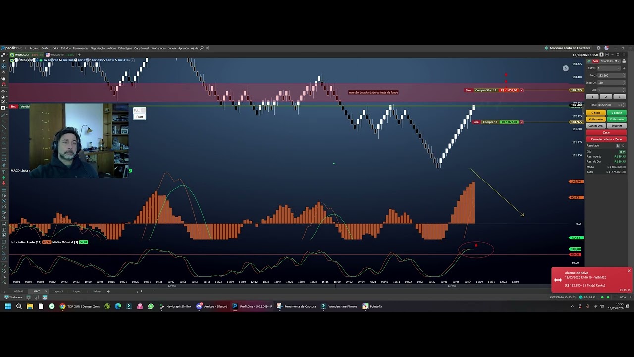 Operando WIN na B3 | Trade Completo Gravado
