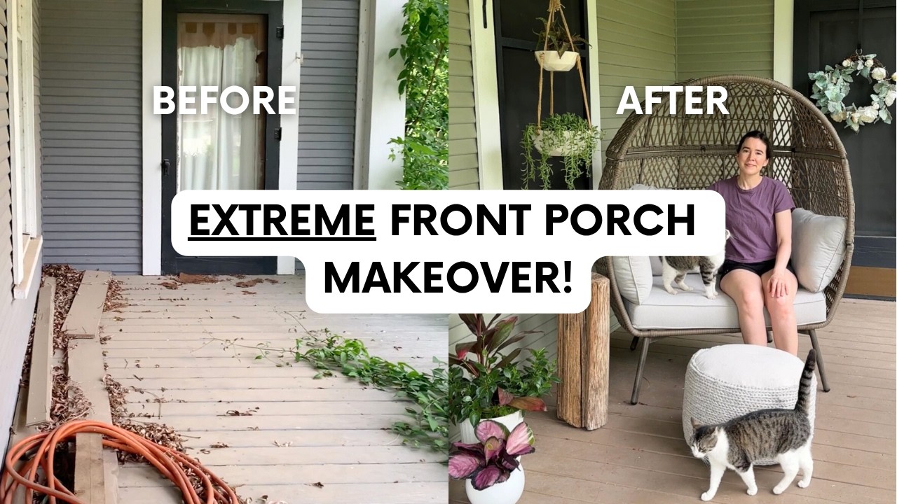 EXTREME 1914 FRONT PORCH MAKEOVER | Renee Renovates