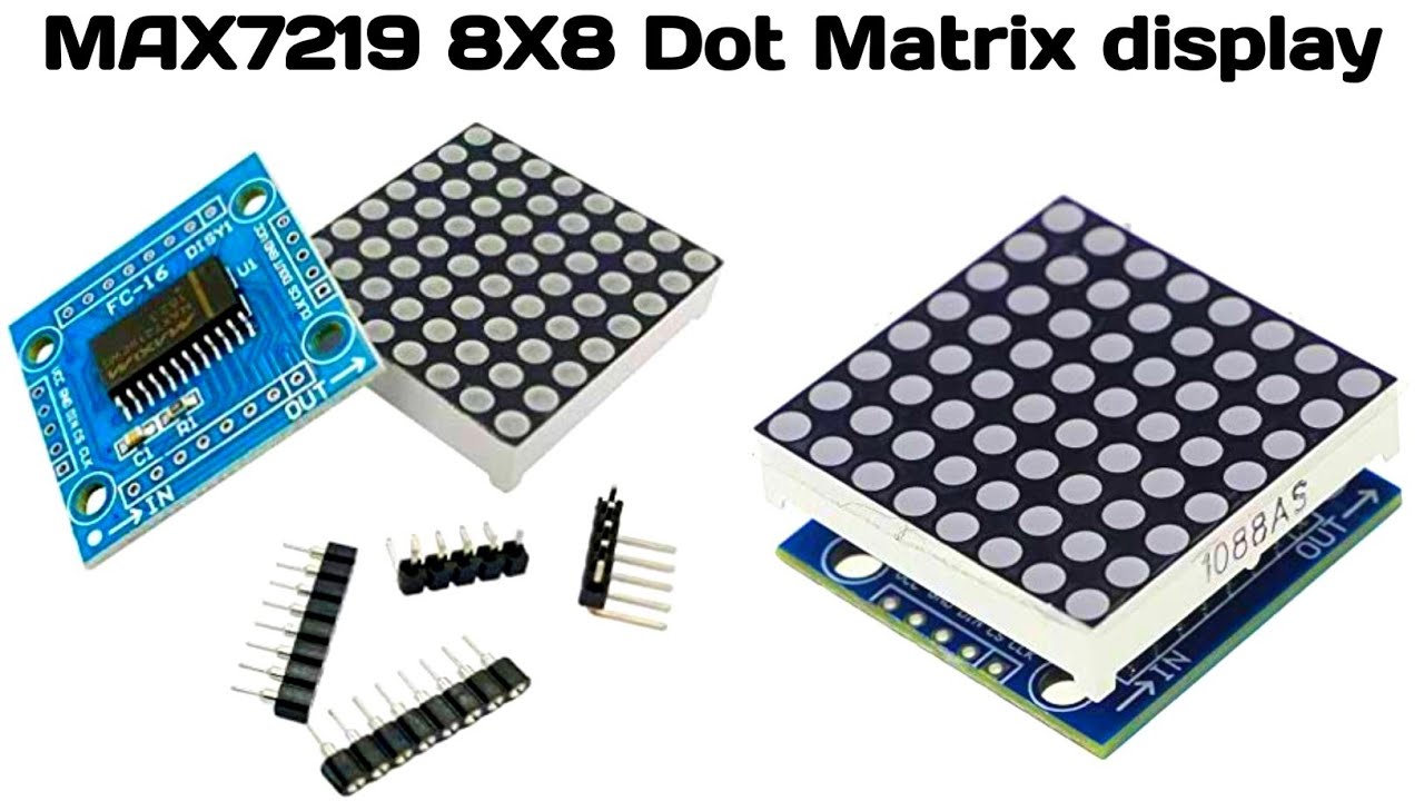 MAX7219 SMD Dot Matrix Display Module With Driver Control IC connection |led matrix display project