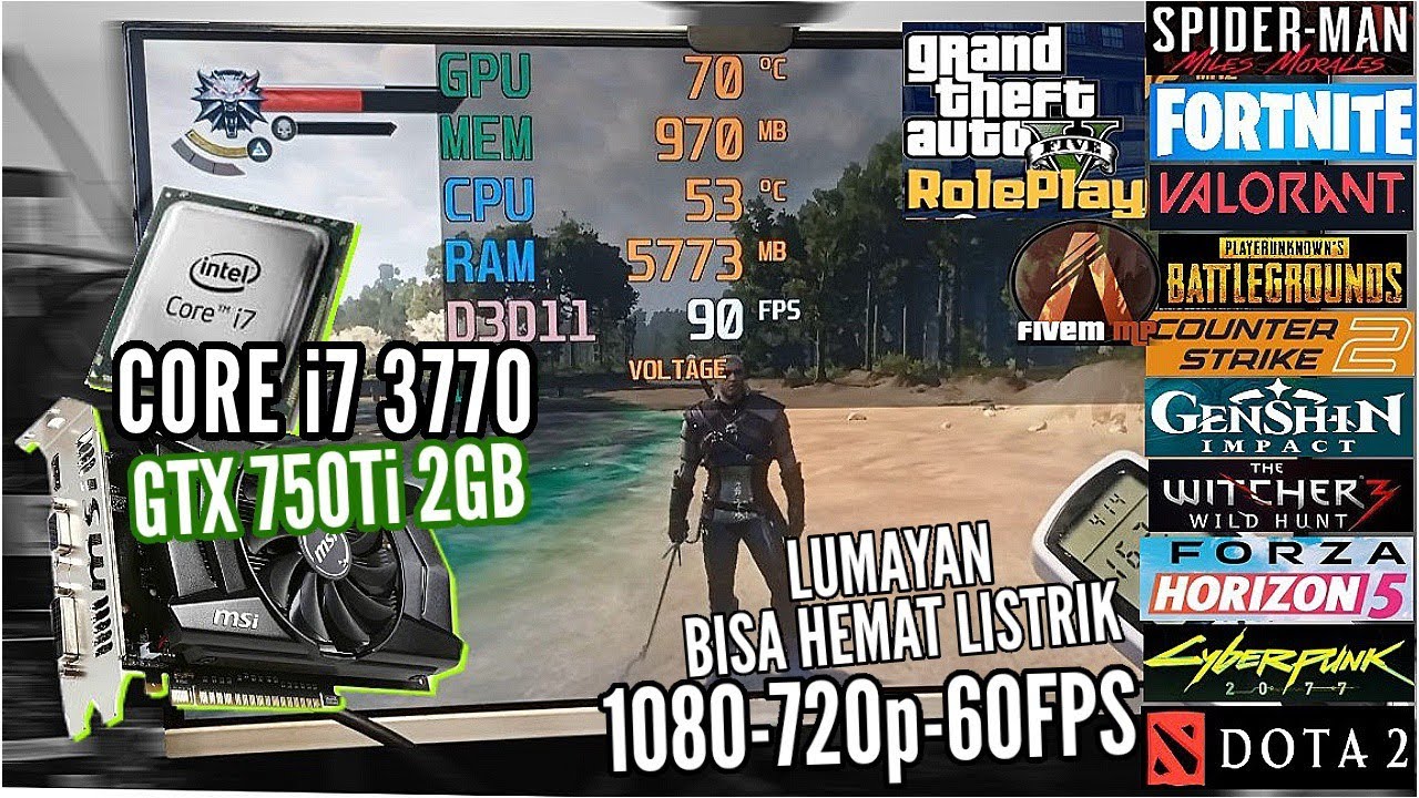 PAKSA GAME BERAT..? INTEL CORE i7 3770 DAN VGA MSI GTX 750 Ti 2GB GAME PC ONLINE TERBAIK 2024 RX580