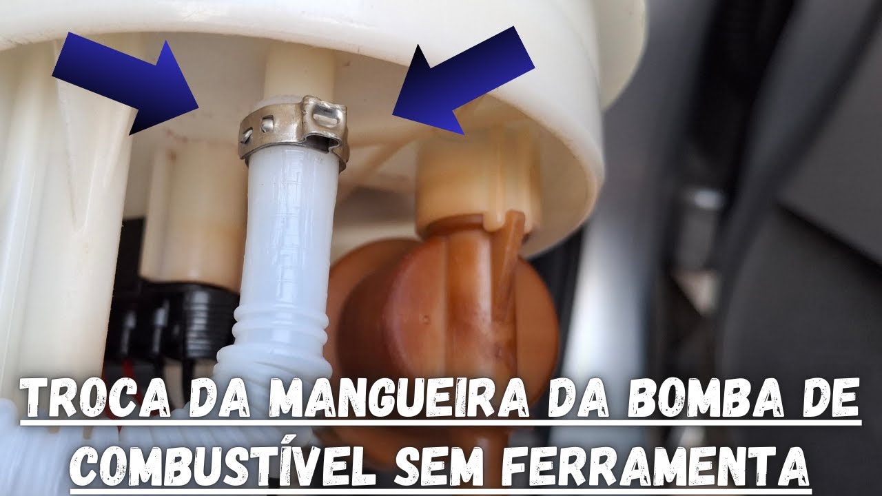 TROCANDO A MANGUEIRA DA BOMBA DE COMBUSTÍVEL SEM FERRAMENTA.