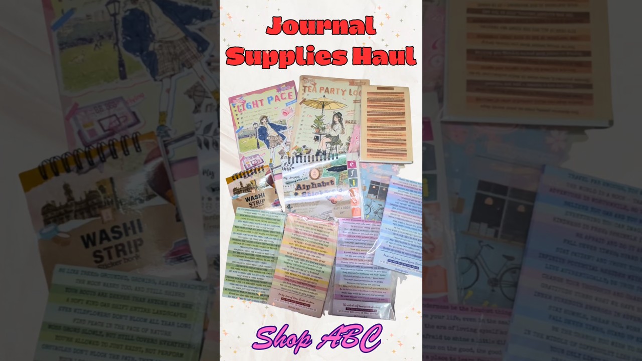 Huge Journal Supplies Haul ✨ Shop ABC Stickers  Unboxing 🛍️📒
