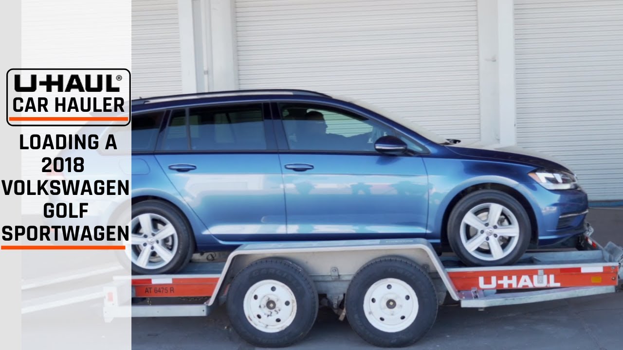 How to Load a 2018 Volkswagen Golf SportWagen On a U-Haul Car Hauler