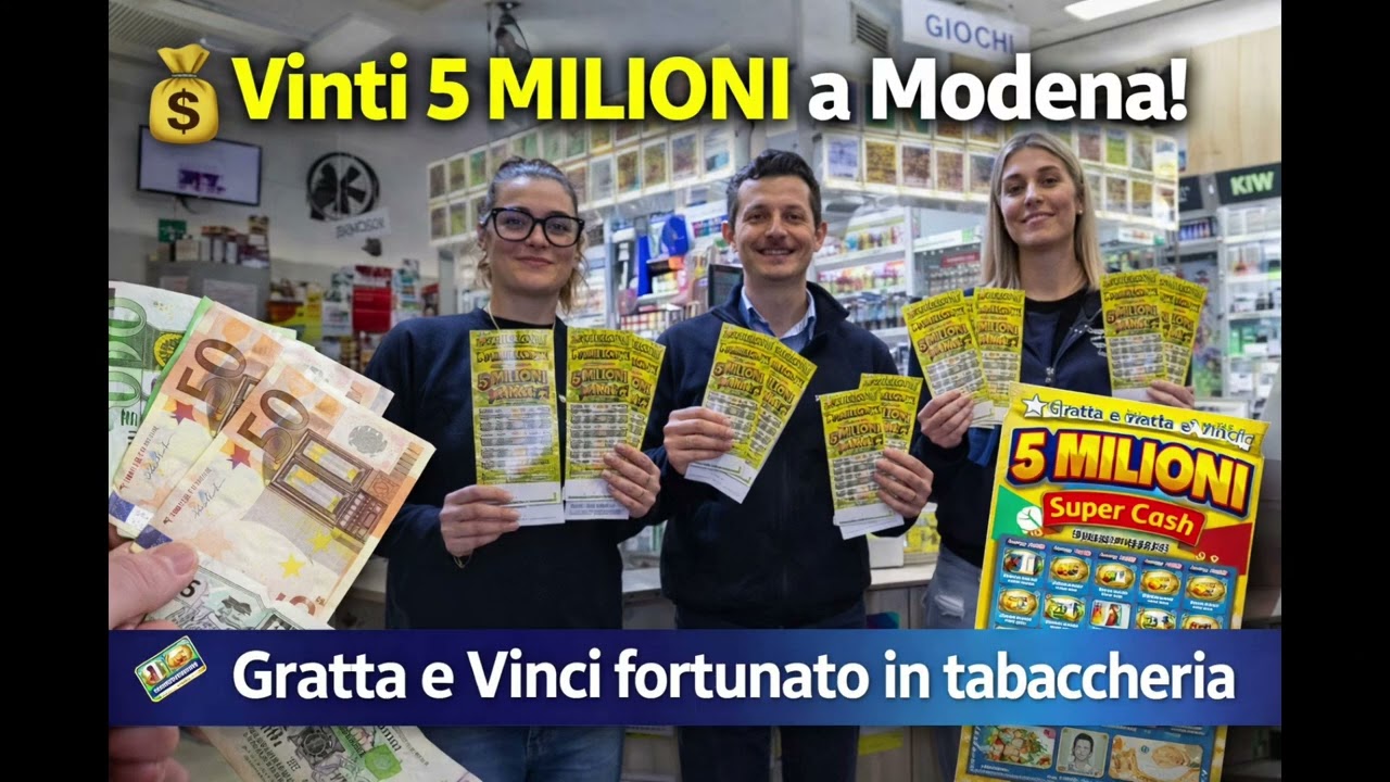 Modena, vinti 5milioni 