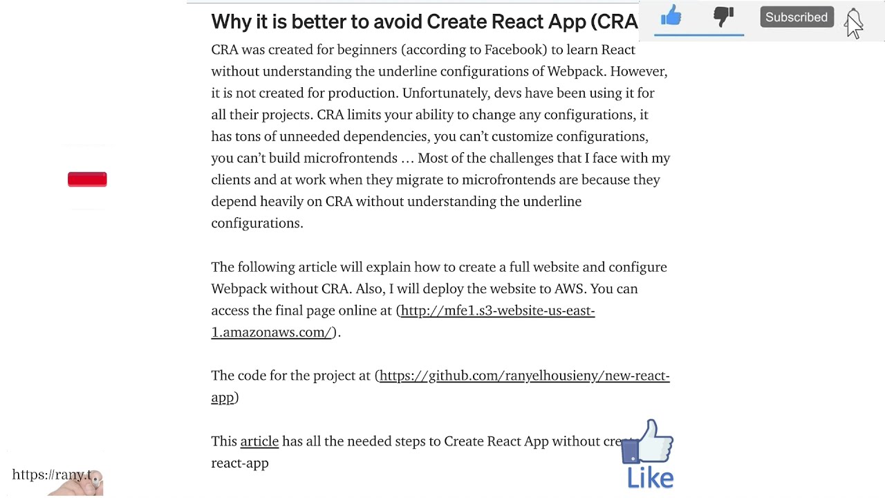 React from Beginner to Expert without CRA   Introduction