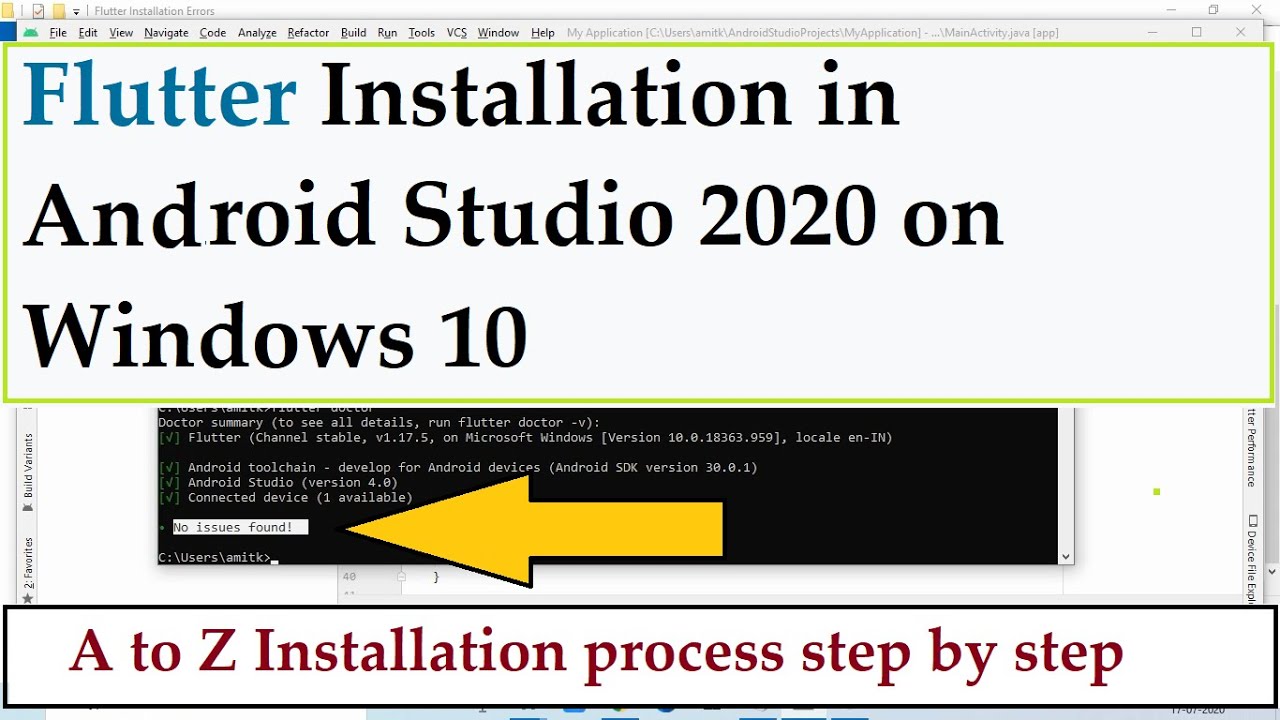 Flutter Installation and Setup in Android Studio on Windows 10