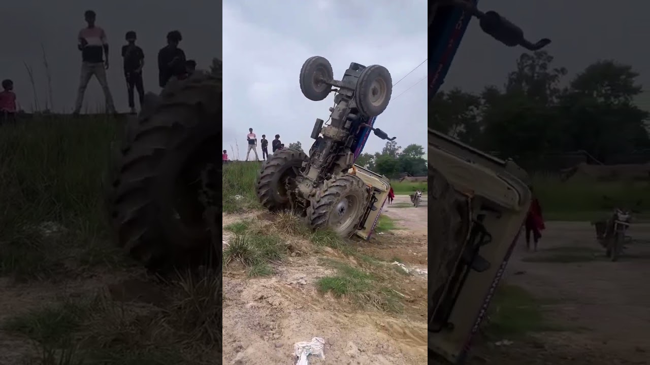 Nishu bhai ke tractor 🚜 pe koi bhi stunt kar lega 🙏 #tractor #automobile #stunt #shorts #trending
