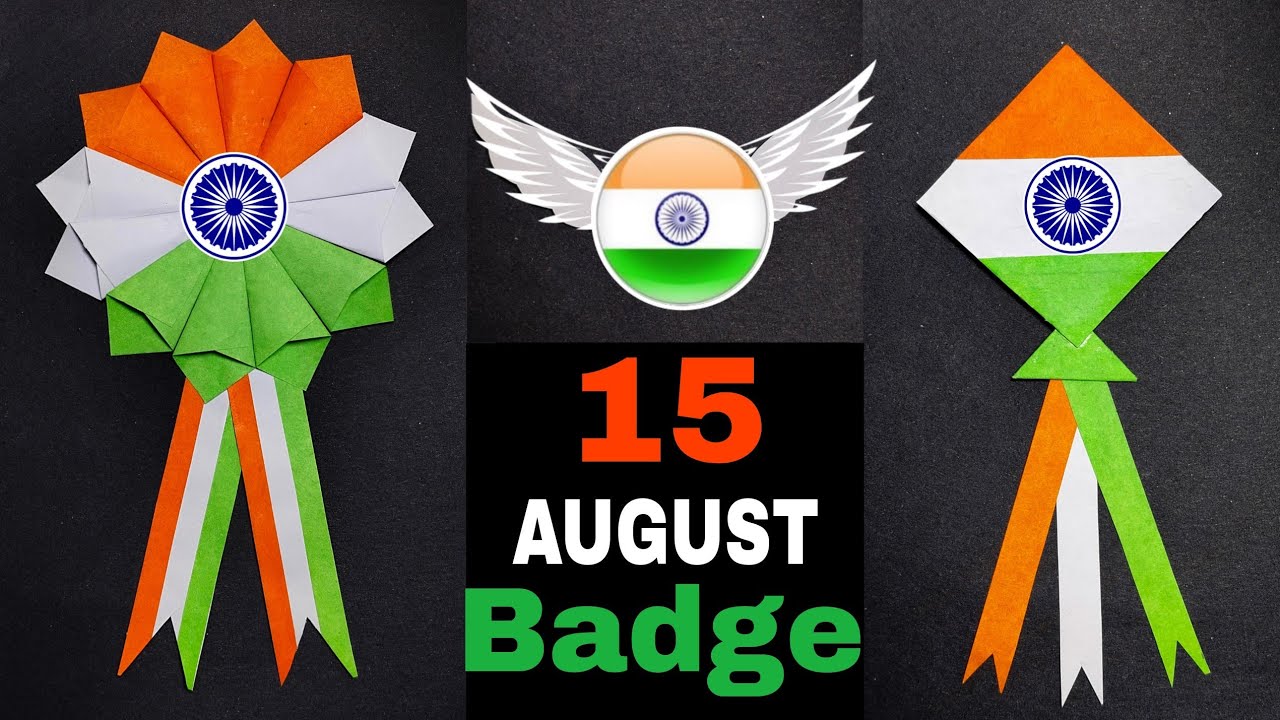 15 August Badge Making 🇮🇳 | Independence day | Tricolour badge | DIY