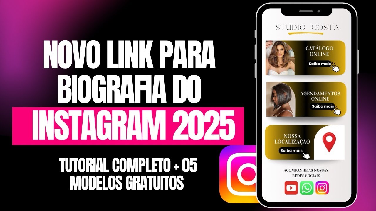NOVO LINK PARA BIOGRAFIA DO INSTAGRAM 2025 | BÔNUS 05 MODELOS GRATUITOS