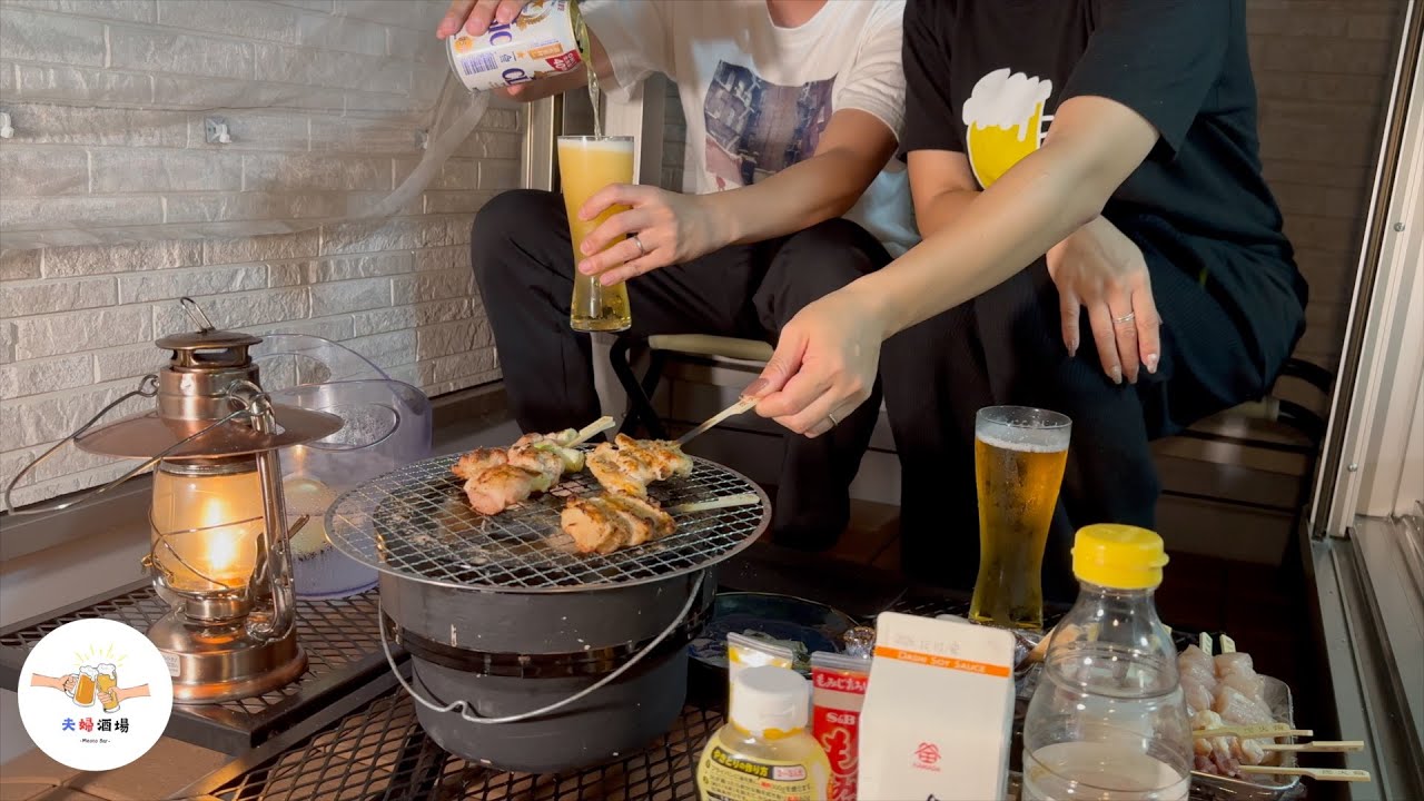 【七輪】ベランダ焼き鳥でビール暴飲暴食