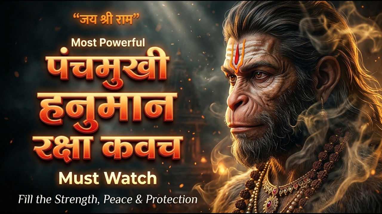 🔱Panchamukhi Hanuman Raksha Kavach with Lyrics | पंचमुखी हनुमान रक्षा कवच |Panchmukhi Kavach Stotra🔱