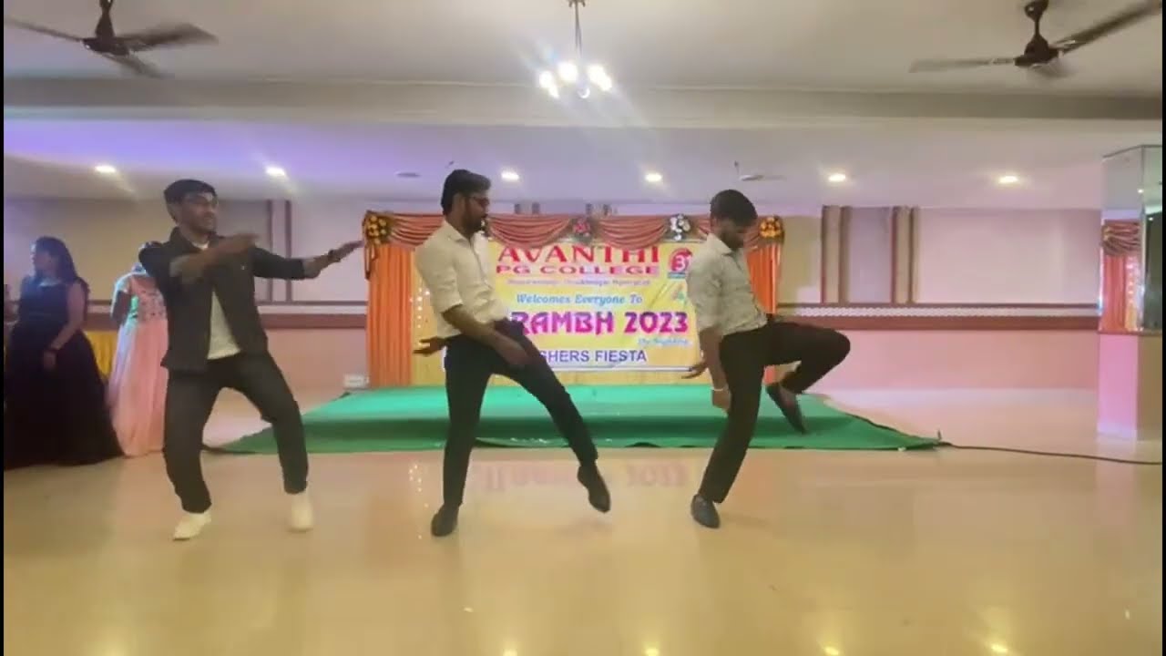 flash mob dance by senoirs in freshers party # AVANTHI PG COLLEGE