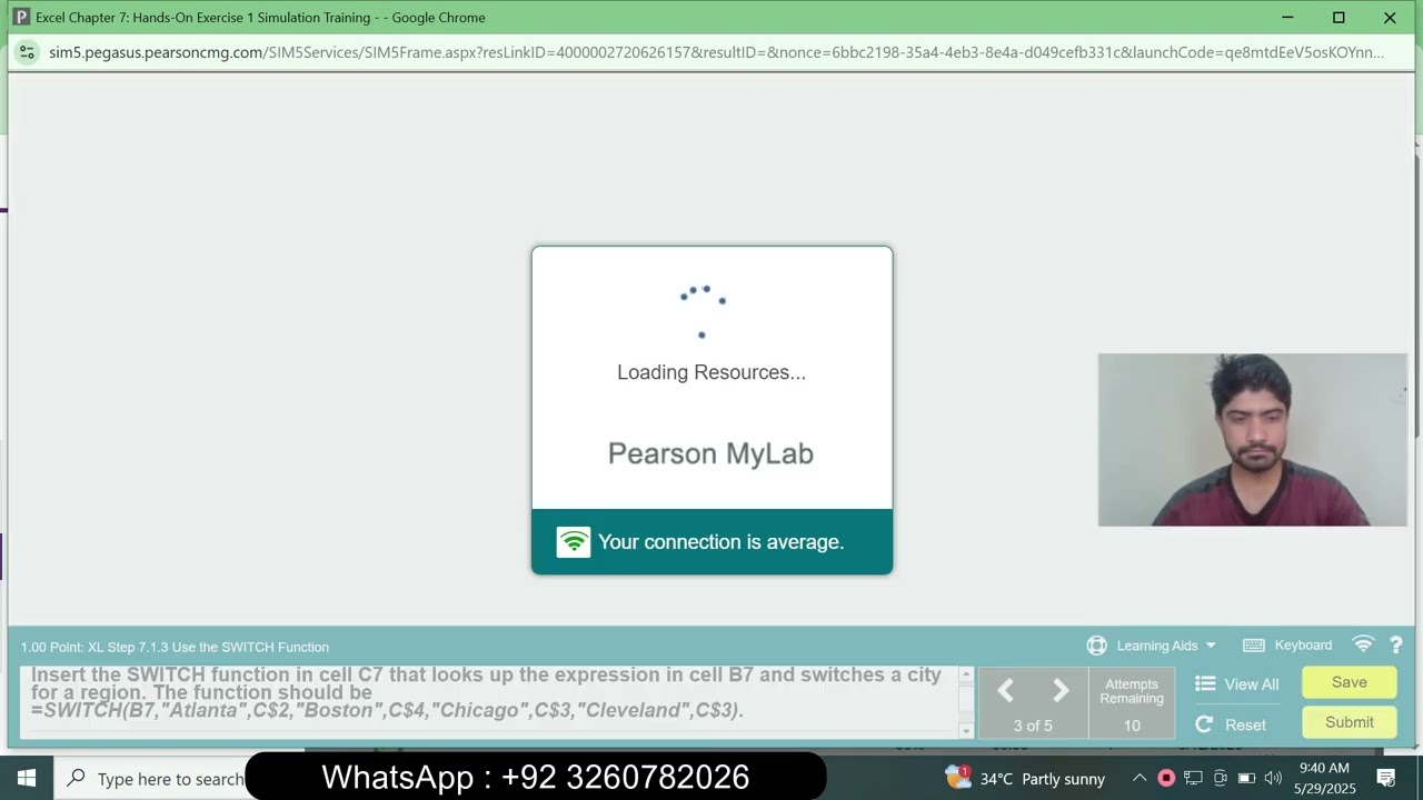 Excel Chapter 7: Hands-On Exercise 1 Simulation Training | Excel Chapter 7 Hands-On Exercise 1 Simul
