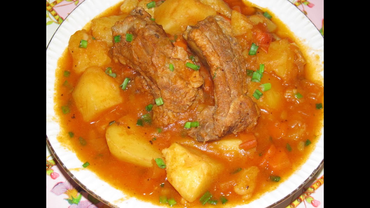 Вкусно - #КАРТОШКА Тушеная с РЕБРЫШКАМИ и Овощами #Рецепты.