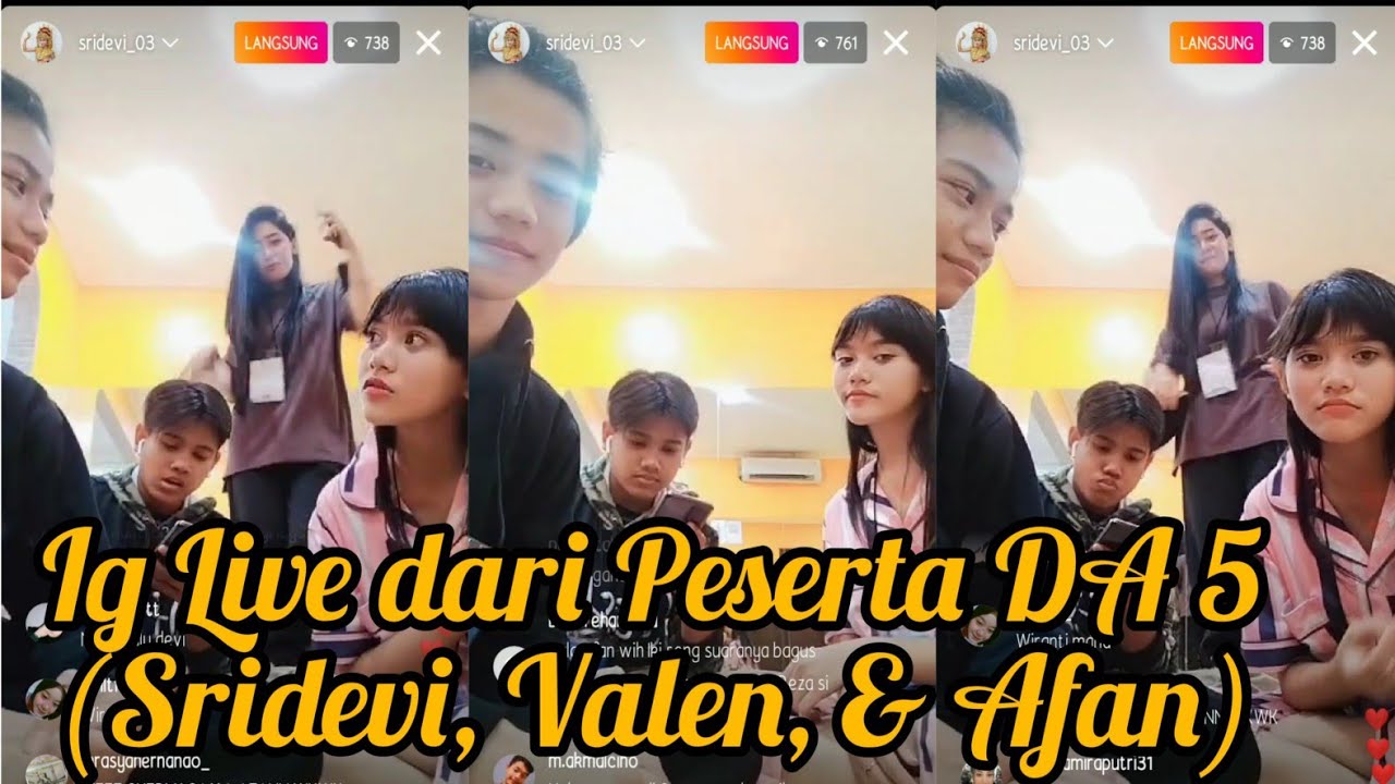 IG Live dari Peserta DA 5 | Sridevi, Valen, & Afan (7 September 2022)