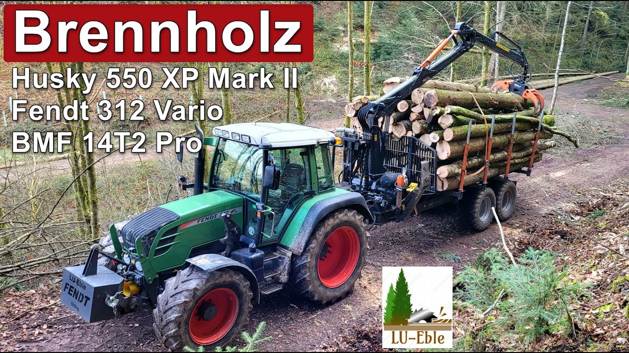 Weiter gehts mit Brennholz machen | Fendt 312 Vario | BMF 14T2 Pro | Husqvarna 550XP Mark II