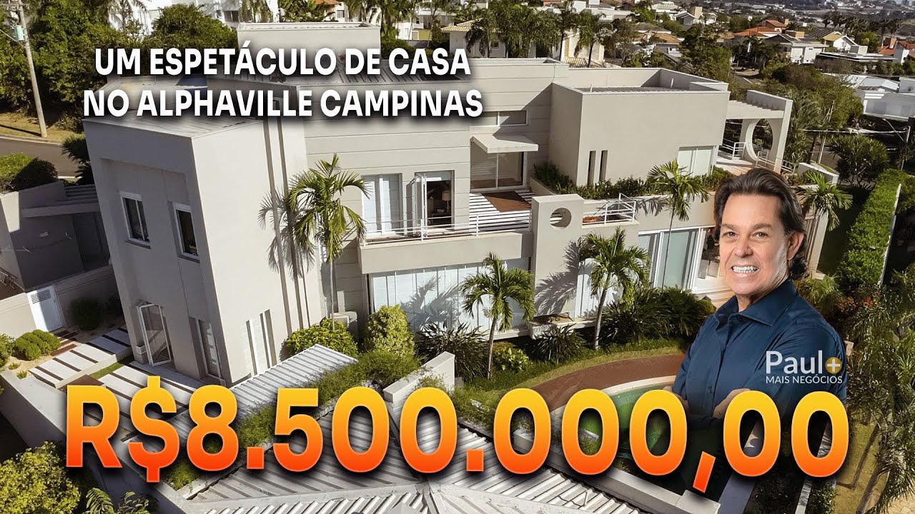 EXTRAORDINÁRIA ALTO PADRÃO PORTEIRA FECHADA R$8.500.000,00 ALPHAVILLE CAMPINAS PAULO MAIS NEGÓCIOS