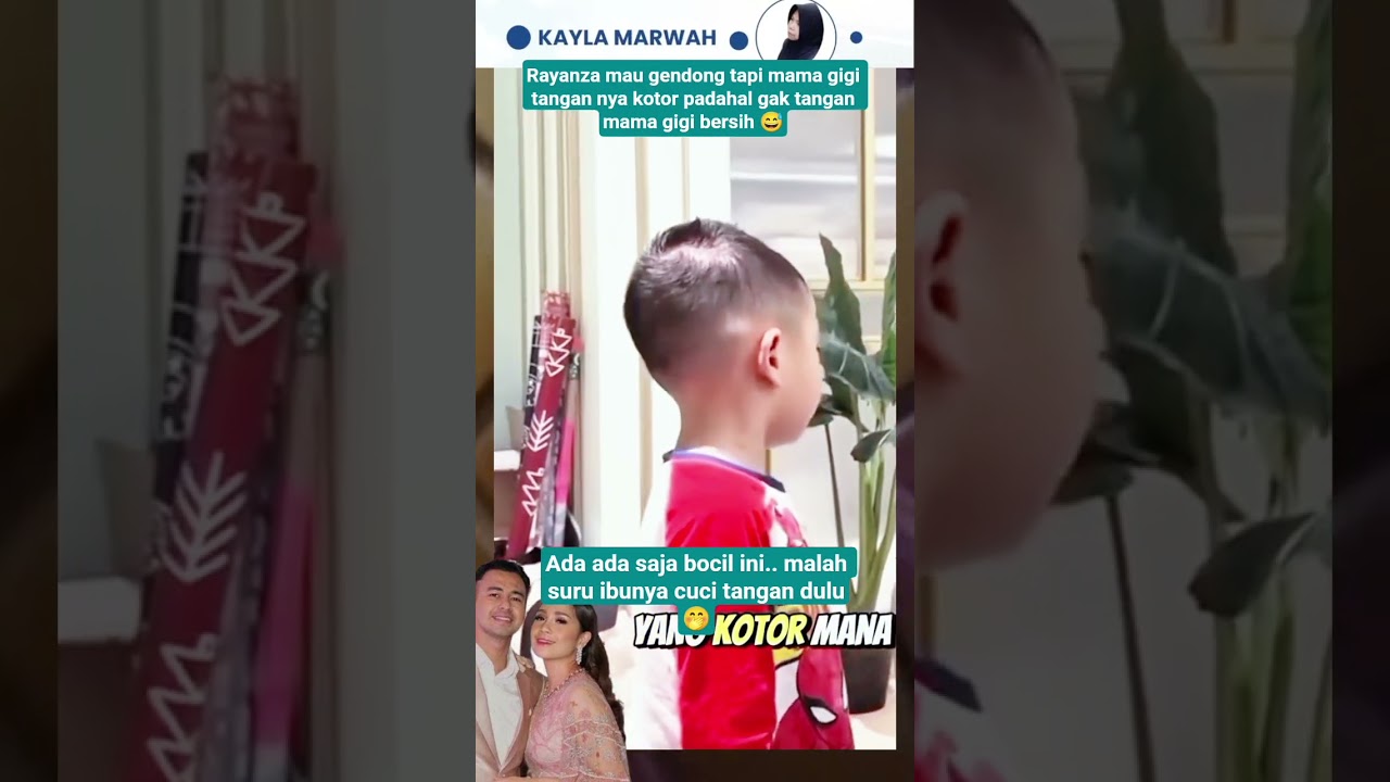 lucu banget rayanza gak mau tangan mama gigi kot0r#nagitaslavina1717 #raffiahmad #shortvideo