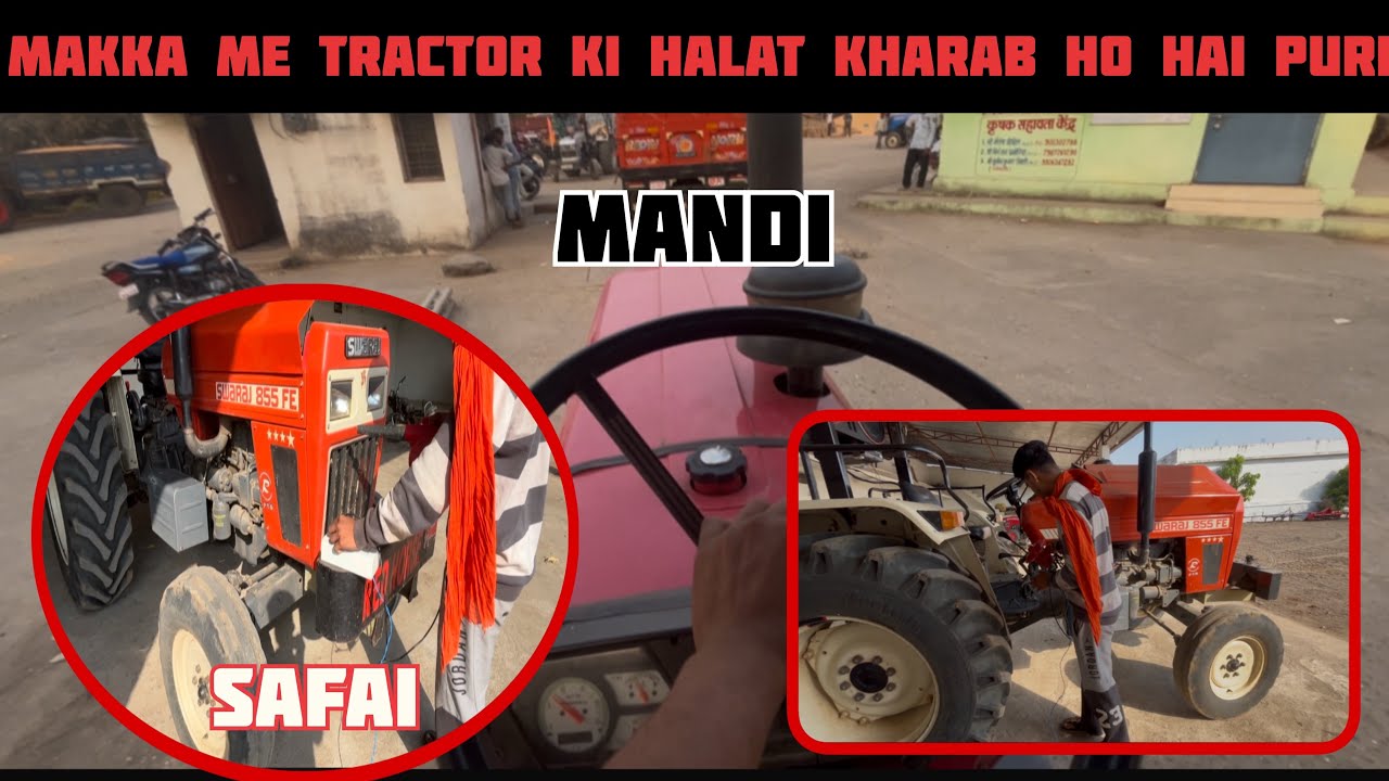 Makka bech bech kar tractor ki halat kharab ho gai 😨//  gehu katai bhi chalu hone wali hai \\safai 🧹