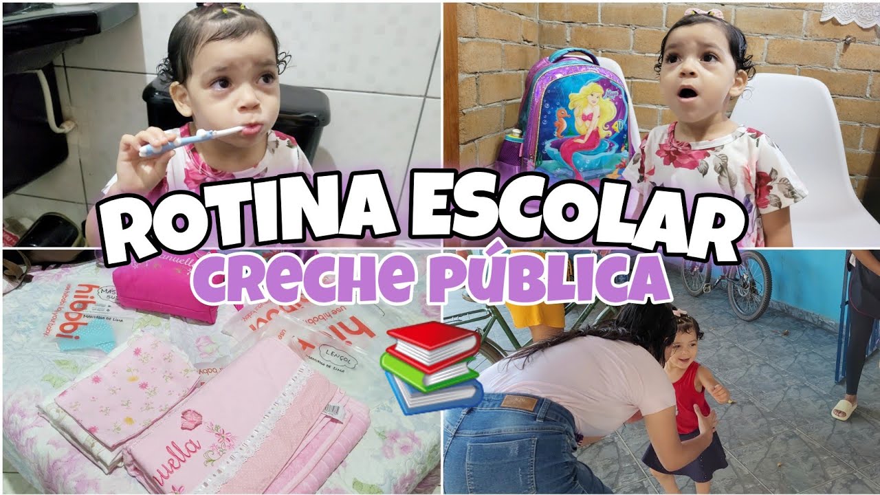 COMO É A ROTINA ESCOLAR DE UMA CRIANÇA DE 2 ANOS NA CRECHE PÚBLICA? - MOSTREI TUDO! (colab)