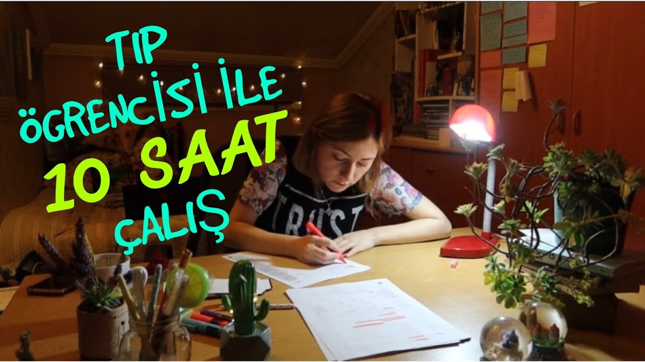 10 SAAT TIP ÖĞRENCİSİ İLE EŞ ZAMANLI ÇALIŞ  //  STUDY WITH MED STUDENT 10 HOURS  | Turkish Student