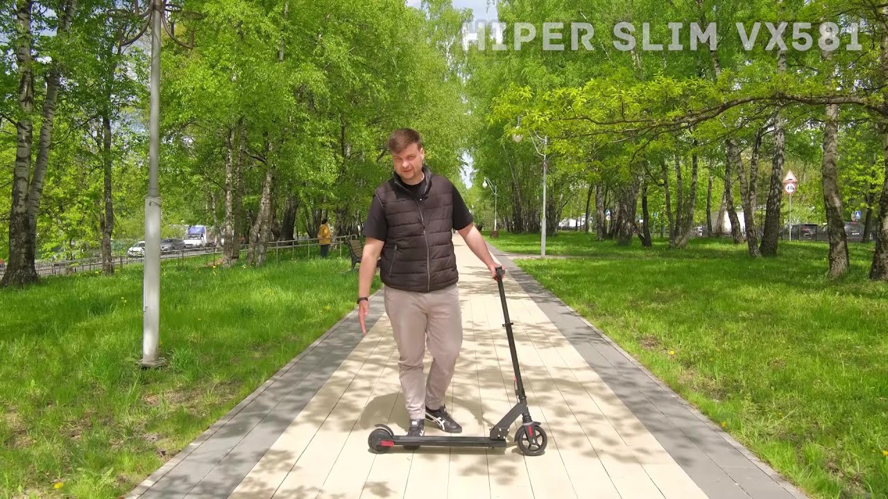 Обзор на электросамокат HIPER Slim VX581 Black (2022)