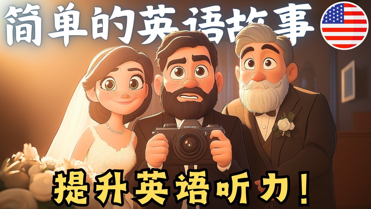 开始理解英语听力 🎧 简单的英语故事《婚礼摄影师的一天》 - 第8课