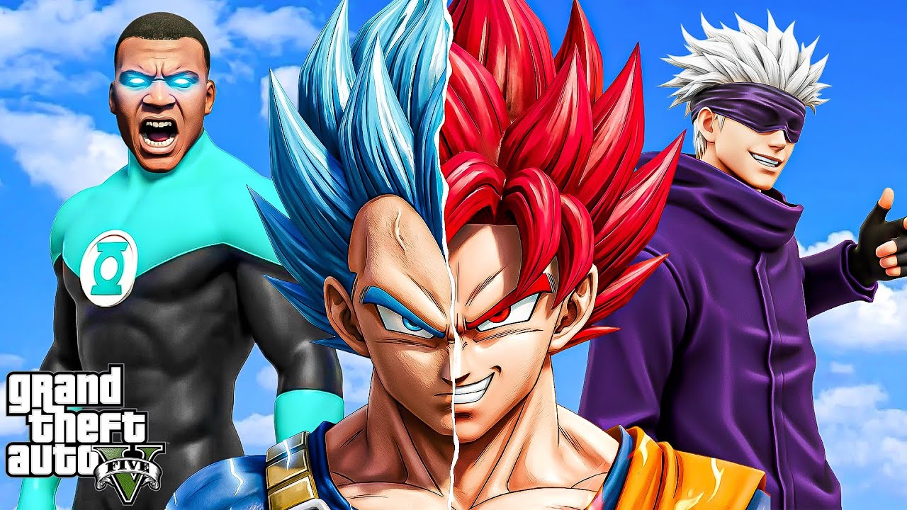 GOKU VS VEGETA In GTA 5 DRAGON BALL GTA S1 Ep 7