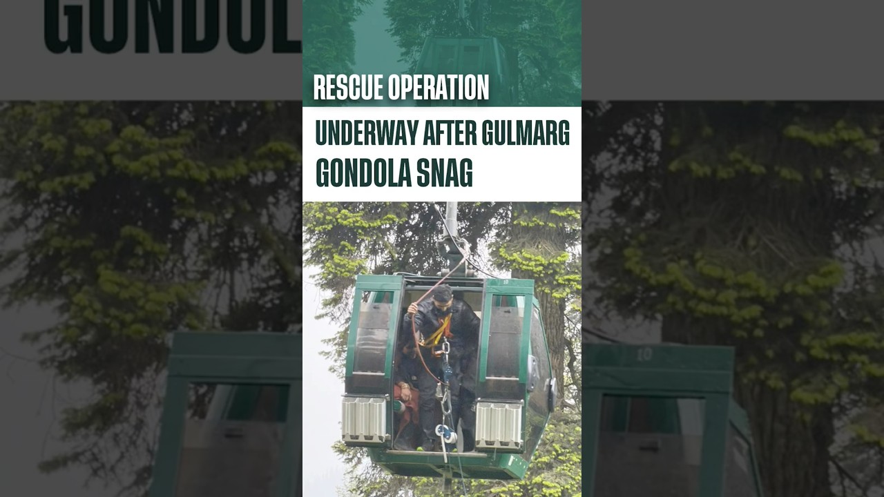 Rescue Operation Underway After Gulmarg Gondola Snag  #cablecar