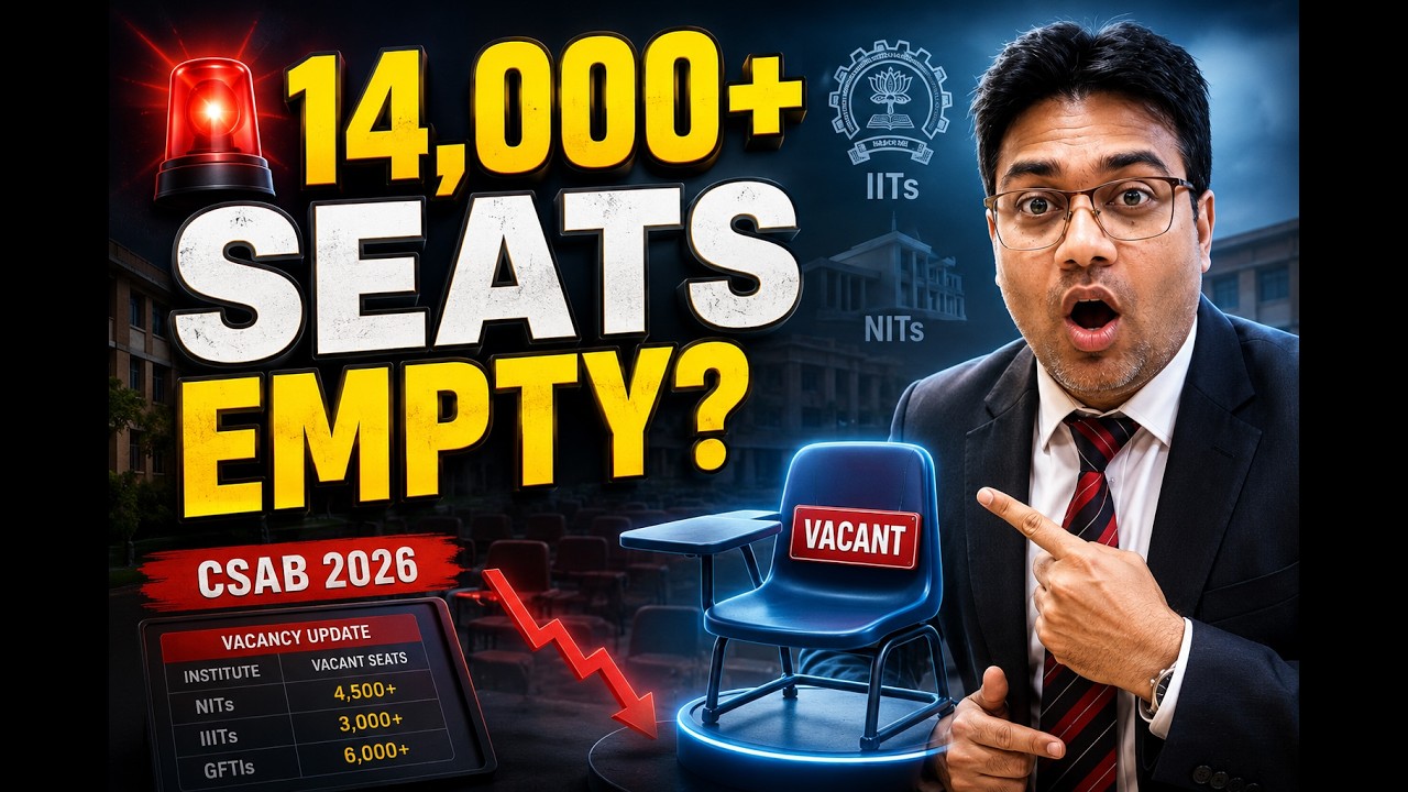 🚨 14,000+ Seats Empty? JoSAA Withdrawal Trends | CSAB 2026 Vacancy Analysis & Cutoff Prediction