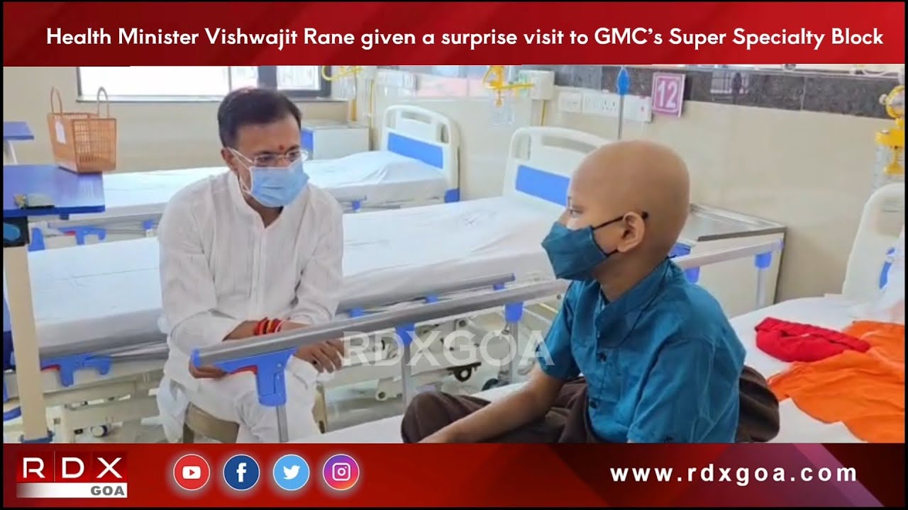 Health Minister Vishwajit Rane given a surprise visit to GMC's Super Specialty Block || 02/04/2025