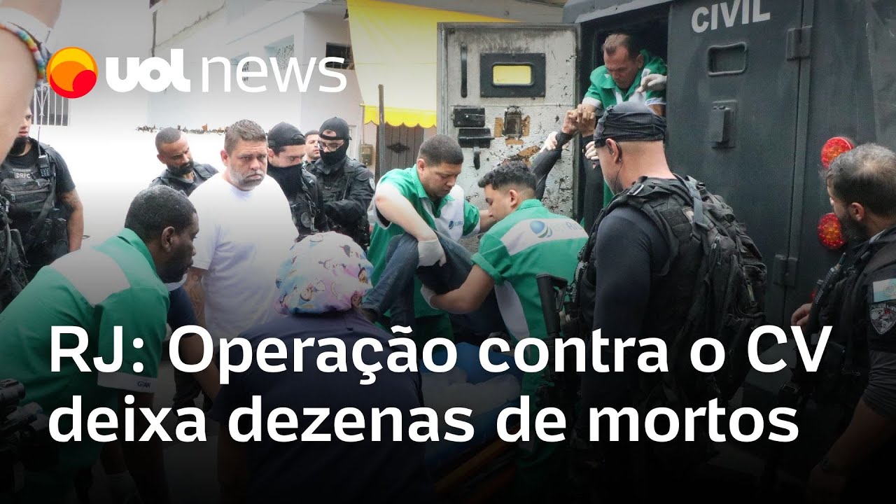 Opera&ccedil;&atilde;o contra o Comando Vermelho deixa dezenas de mortos no Rio e prende 81 suspeitos