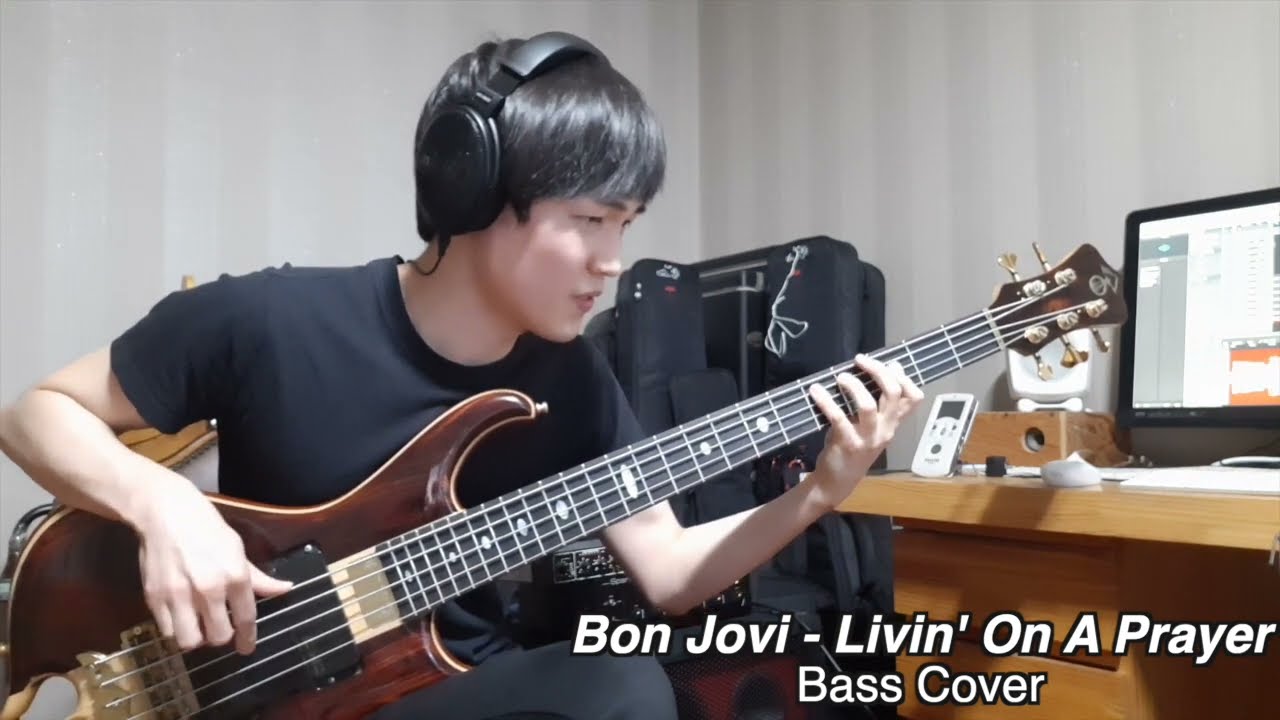 Bon Jovi Livin' On A Prayer Bass Cover, Alembic Mark King, Eden WT800, 본조비 베이스, 8Beat Bass Line