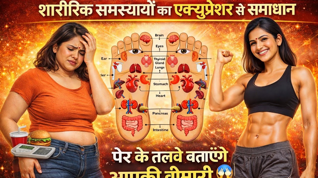 🔥 पैर के तलवे बताएँगे आपकी बीमारी 😱👣 | LIVE 🛑 #accupressure #weightloss #painrelif #shorts #viral