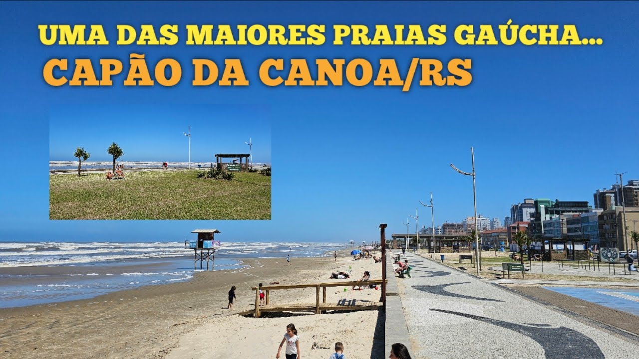 PRAIA DE CAP&Atilde;O DA CANOA/RS HOJE. VEJA MOVIMENTA&Ccedil;&Atilde;O