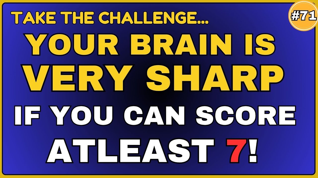 30 QUESTIONS || YOUR BRAIN IS VERY SHARP IF YOU CAN SCORE ATLEAST 7 ! #generalknowledge