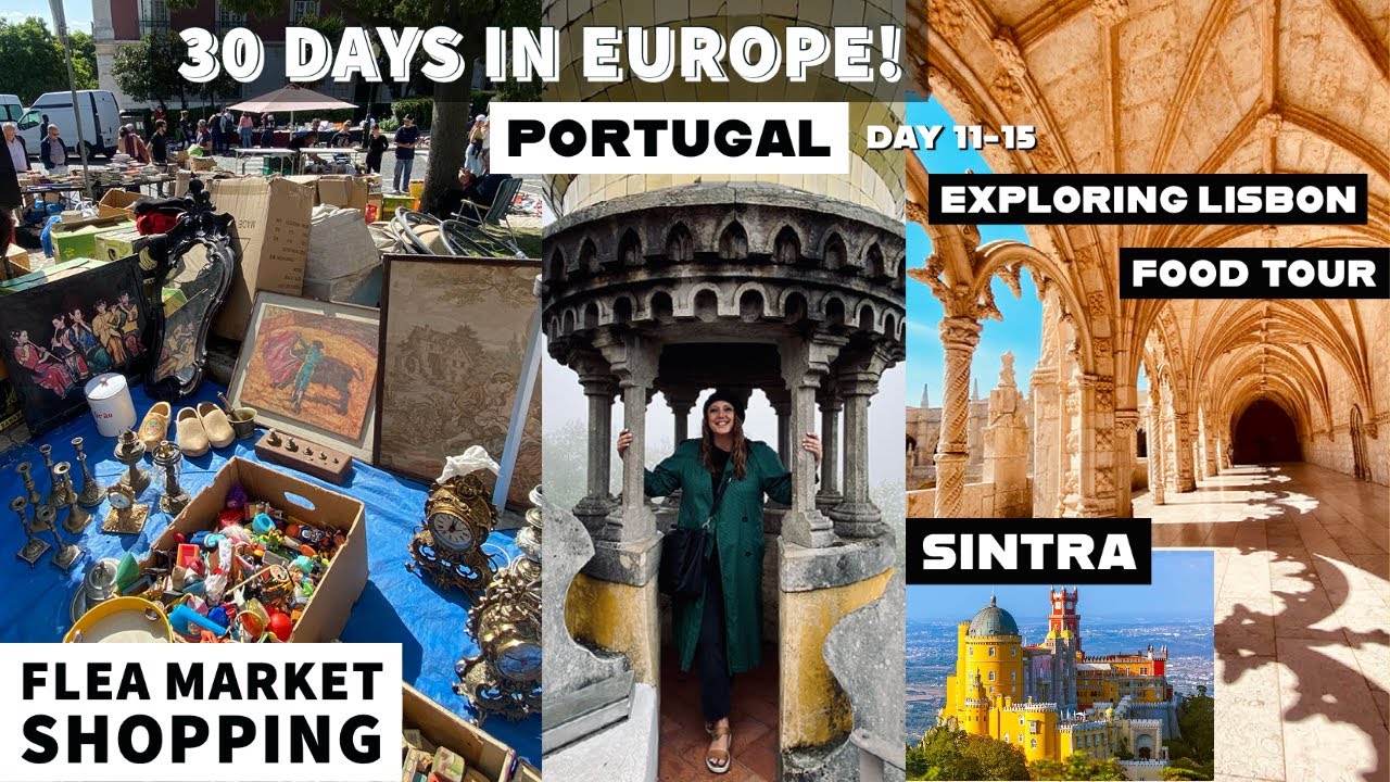 FLEA MARKET SHOPPING & EXPLORING PORTUGAL | Thrift With Me | VLOG | 30 Days In Europe Days 11-15
