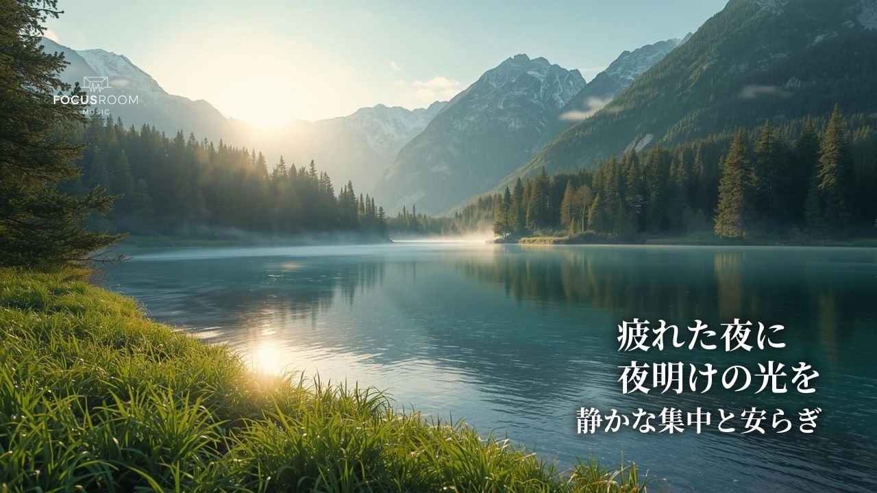 朝の集中BGM 2h ｜ 雄大な自然のせせらぎと電子音の揺らぎ｜ River Awakening: Nature Sounds