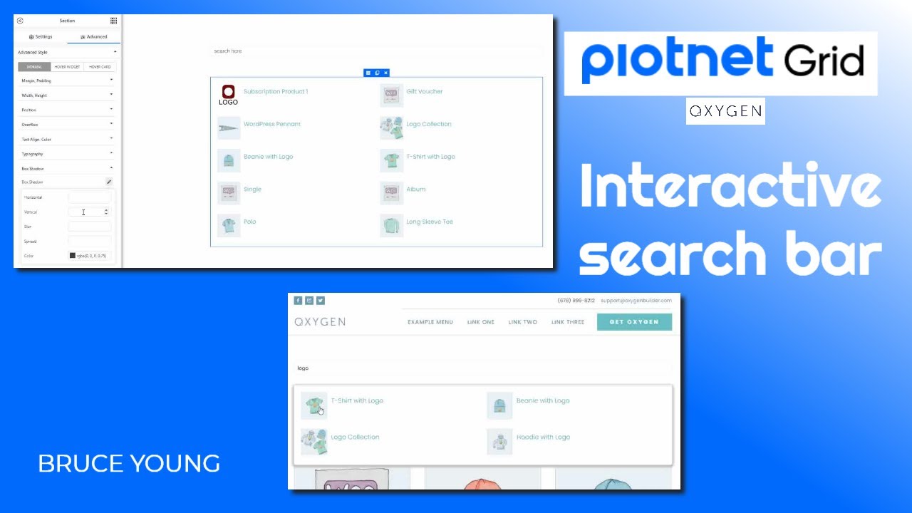 Create an interactive search bar with dynamic product listing in WordPress with Piotnet