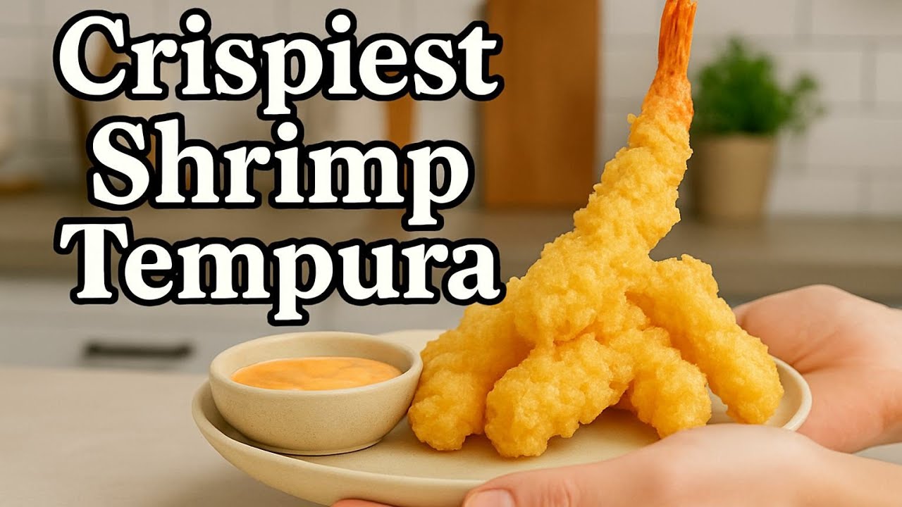 Crispy shrimp tempura how to make! Tempura prawn step by step! #food #easyrecipe #seafood 