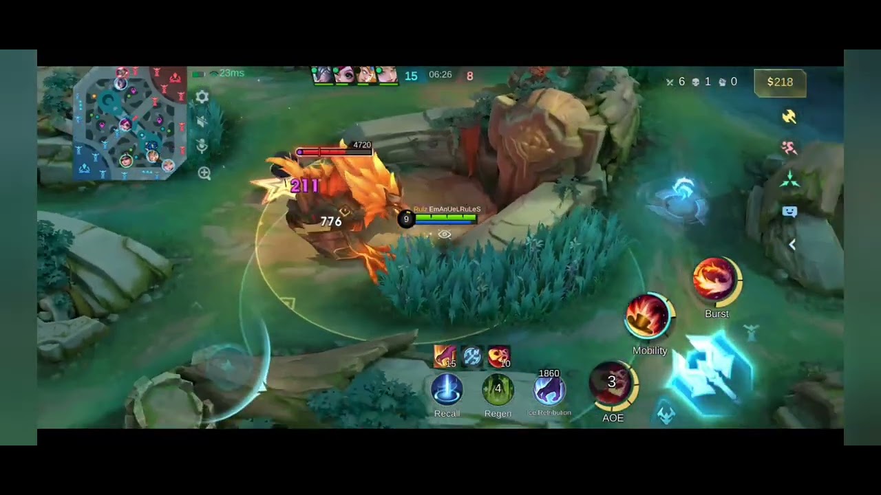 Mobile Legends Hyper Harley Pro gameplay. MLBB Mythic rank match Harley. 15 kills jungler ML 😎