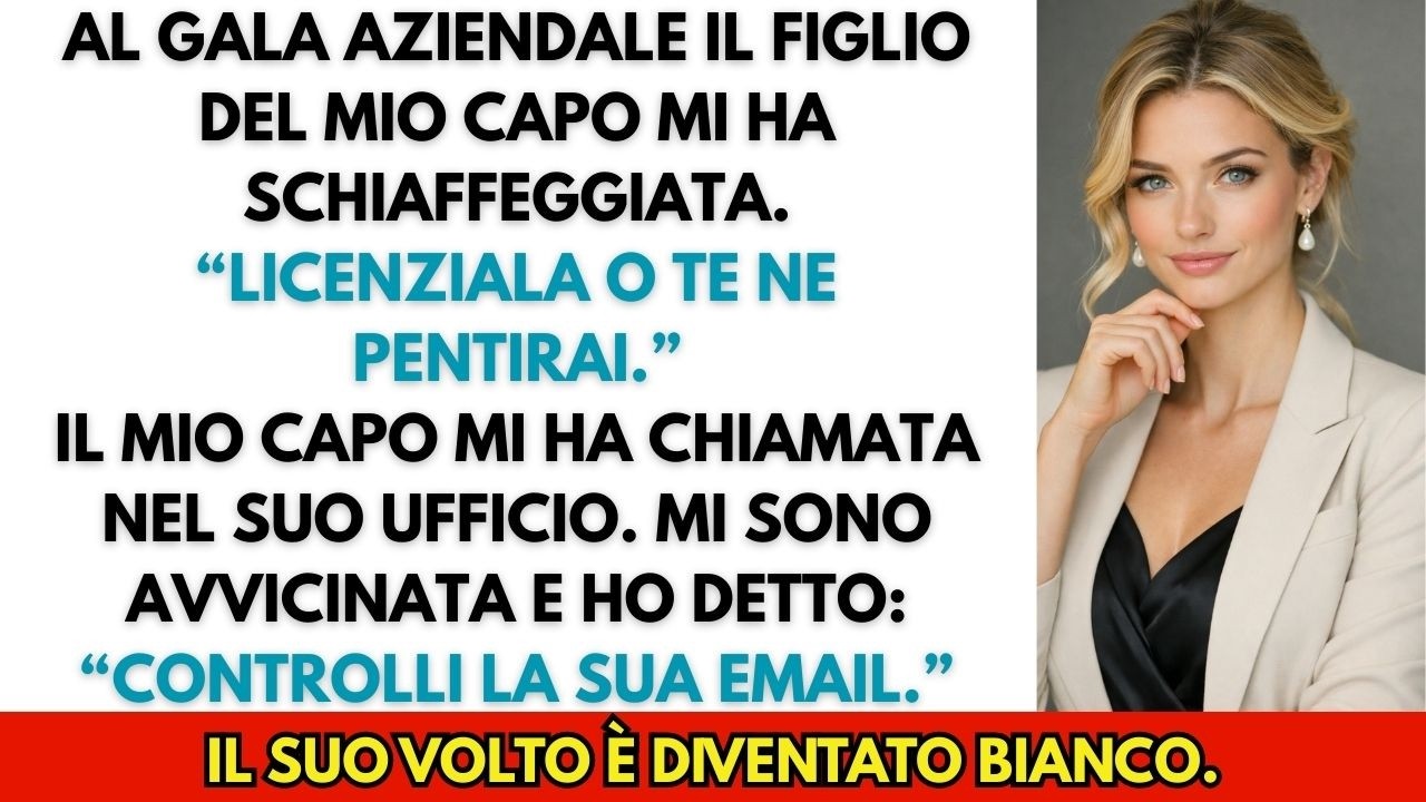 Mi ha schiaffeggiata al gala aziendale — pochi minuti dopo se n’è pentito.