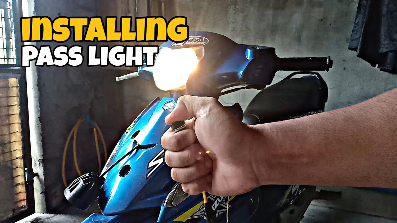 Paano mag install ng passing light sa motor | pass light | suzuki smash