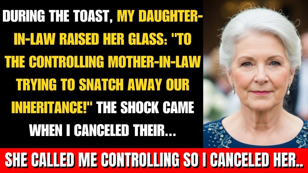 During the toast, my daughter-in-law raised her glass: 