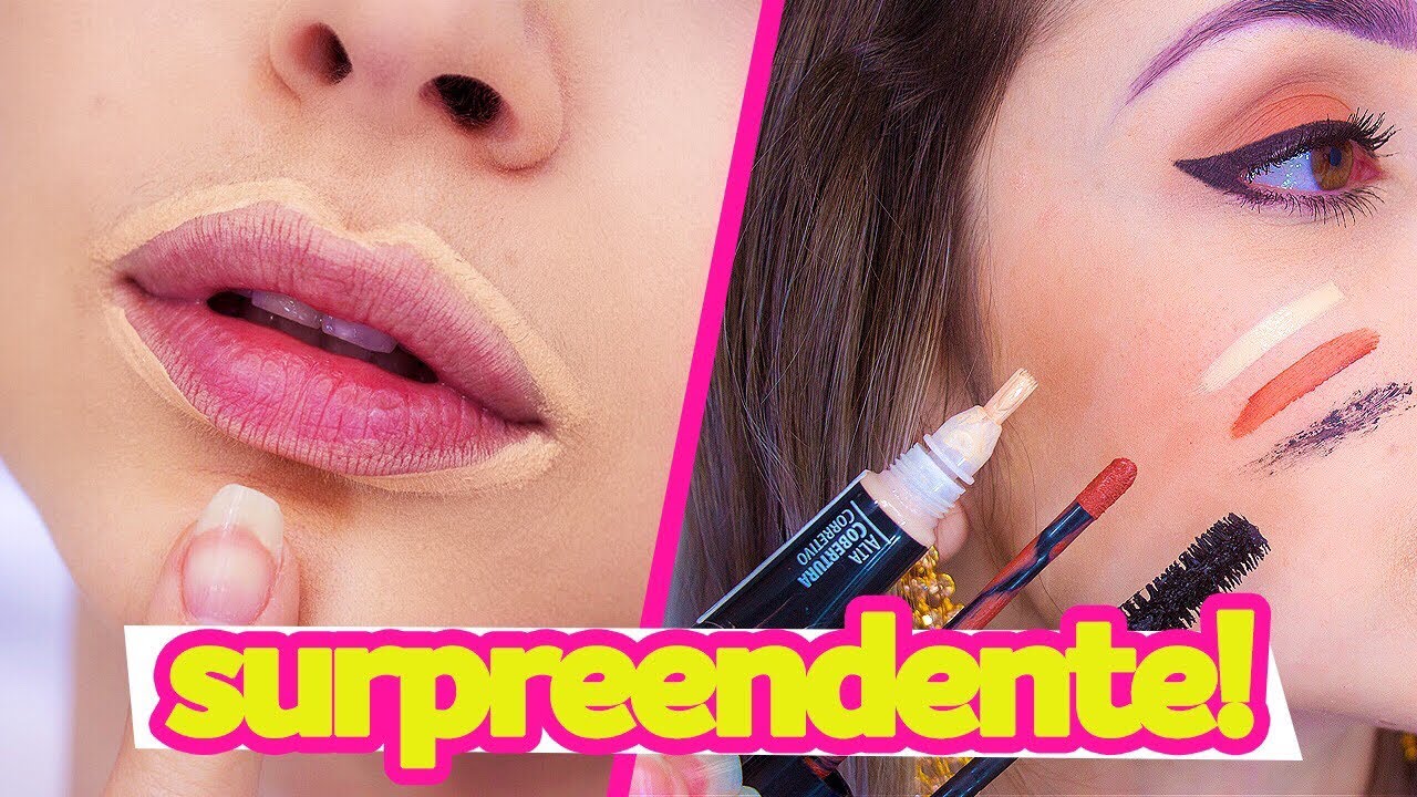 MAQUIAGEM USANDO SÓ 3 PRODUTOS - É POSSÍVEL? + SORTEIO