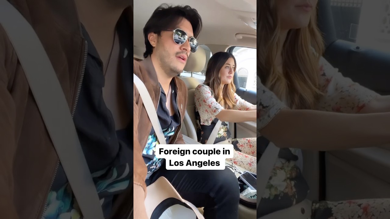 Foreign Couple Driving Around LA 🤣🤣 #comedy #LA #foreign #couple