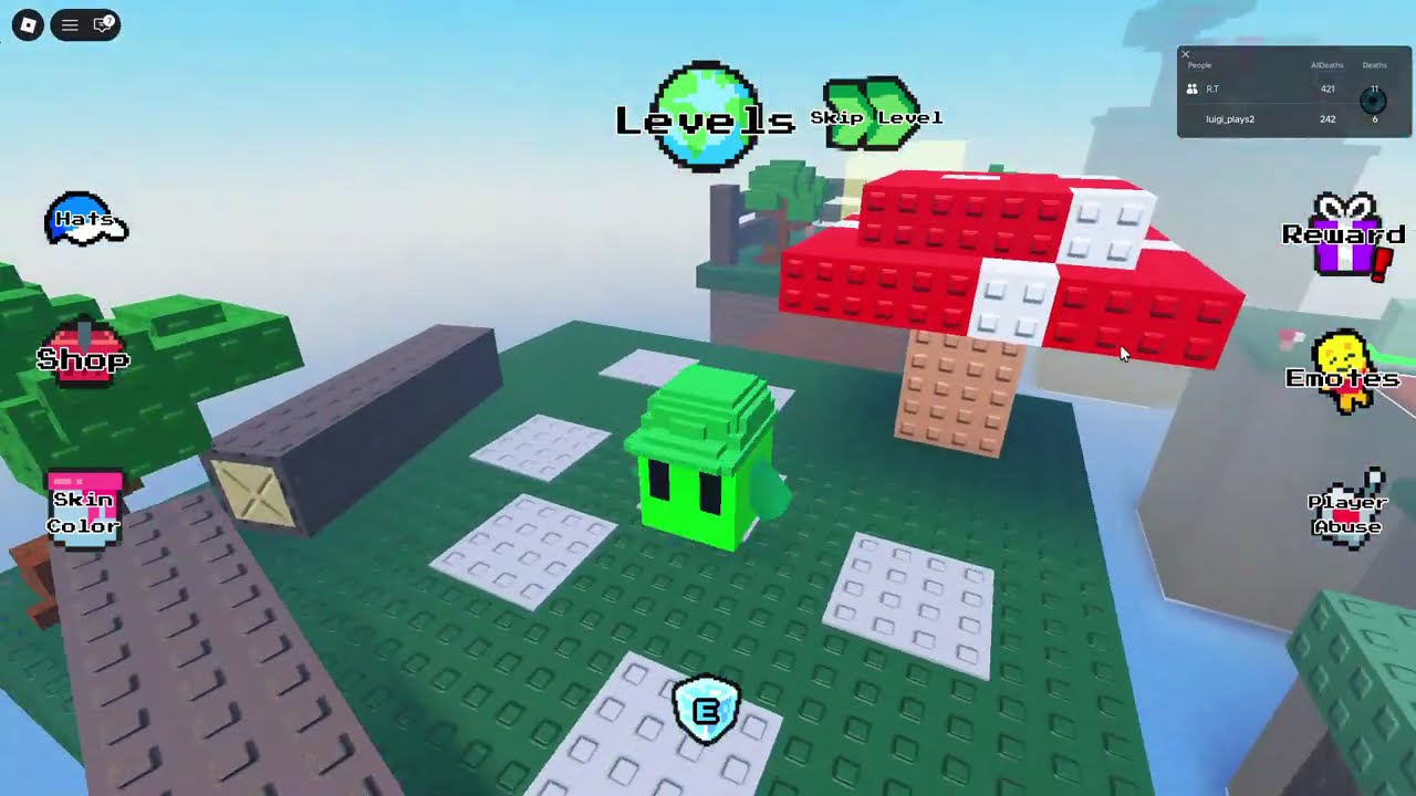 Roblox Blockies Mushroom World with my friend mherick level 25-30