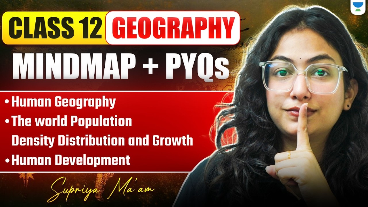 Class 12 Geography | Chapter wise Mindmap +PYQs | Boards 2026 | Supriya Ma&rsquo;am