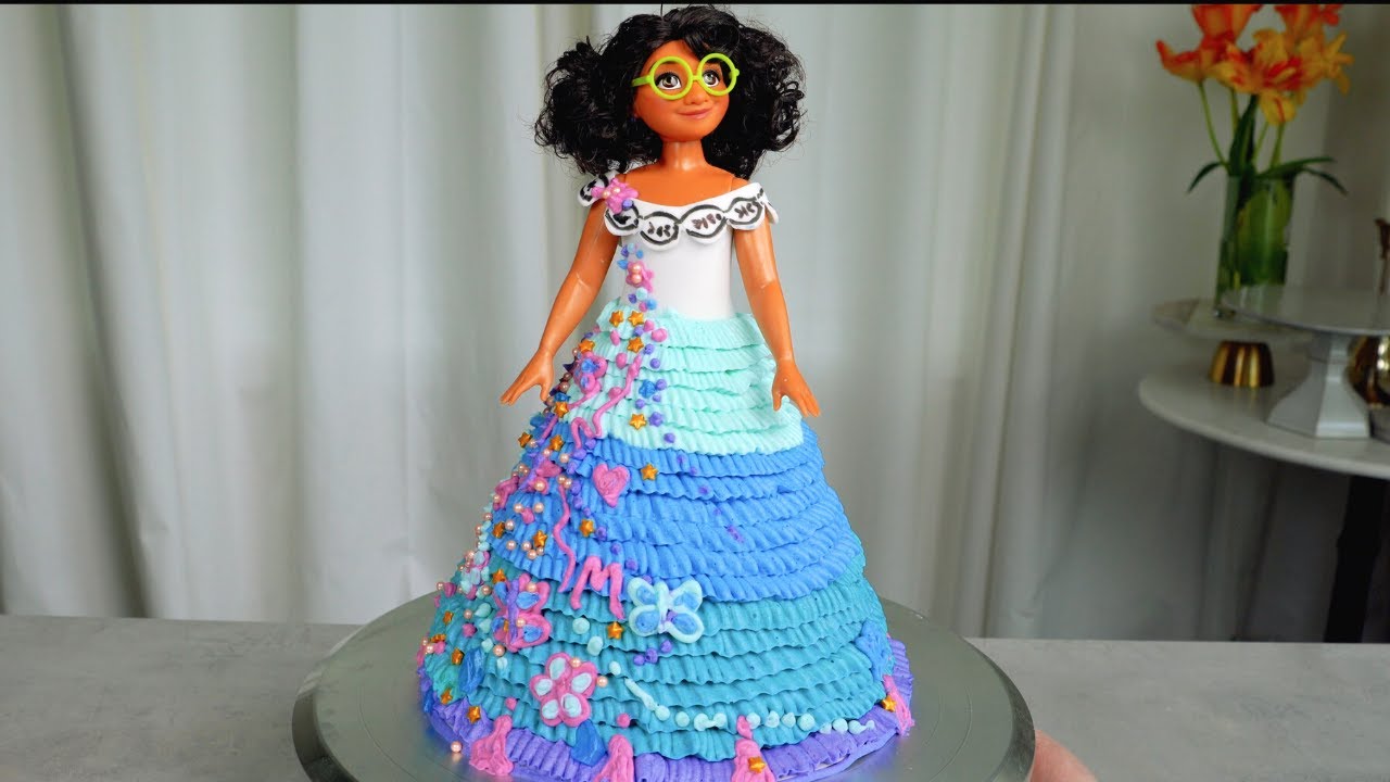 Easy Mirabel Dress Cake You Can Make At Home l Disney Encanto Cake