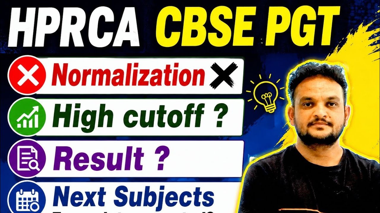 HPRCA CBSE PGT Commission Normalisation ? Result ? Next Exam Date Expected 2026 